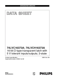 Datasheet 74LVC16373ADL производства Philips